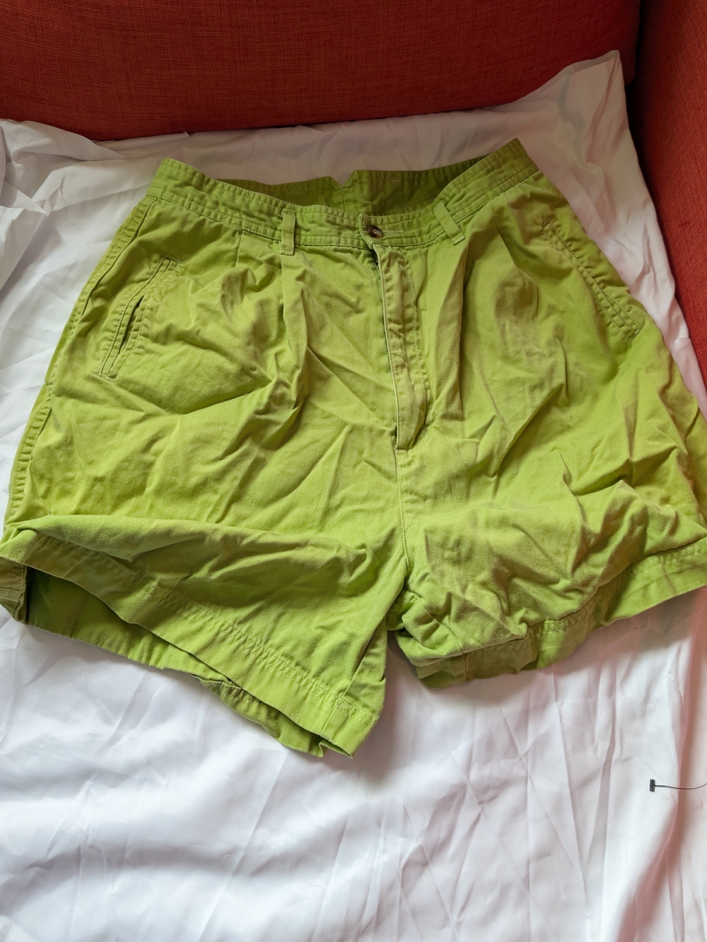 White Stag Lime Green High-Waist Women's Shorts